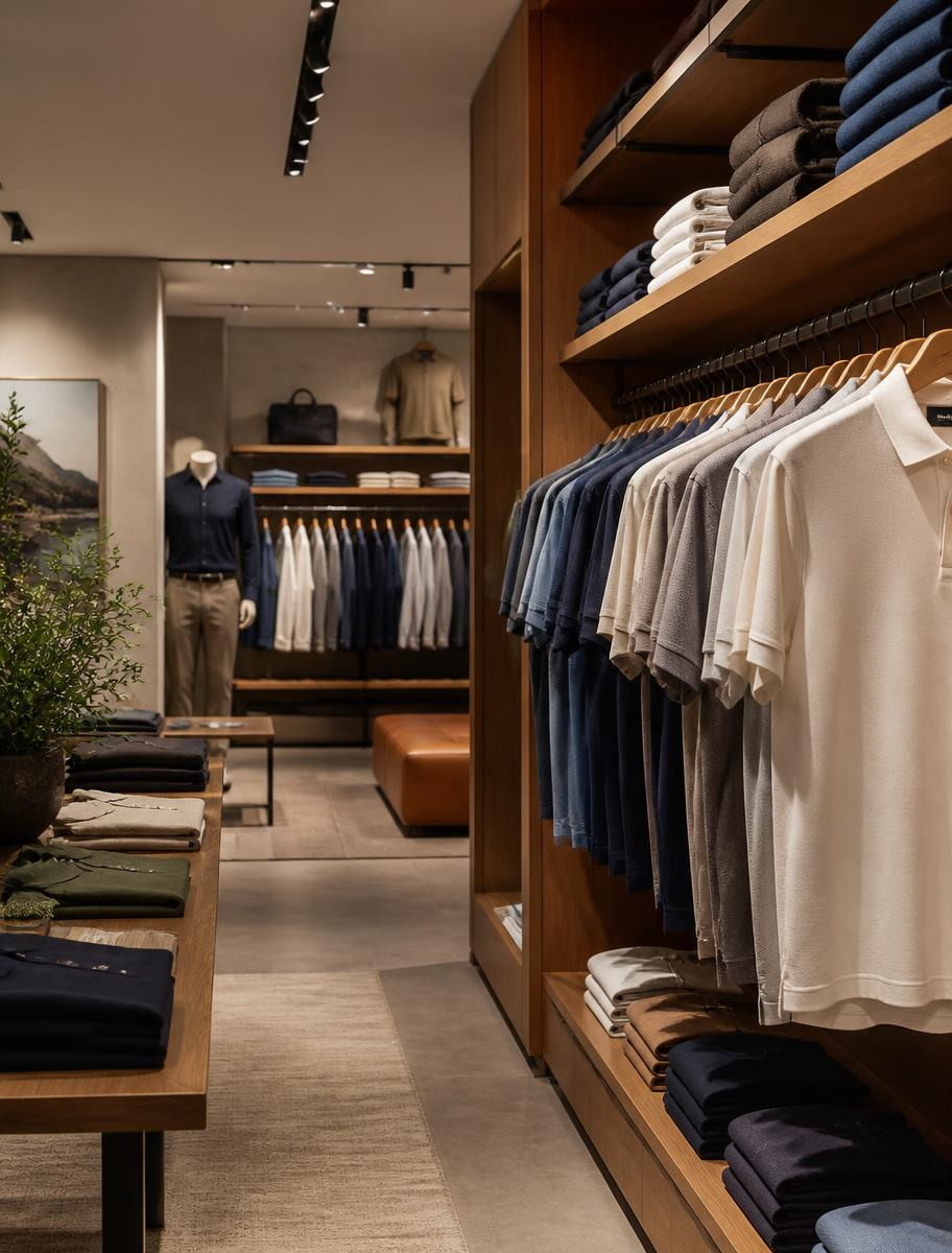 Área de moda masculina da Mirla Modas